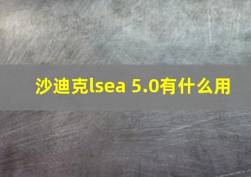 沙迪克lsea 5.0有什么用